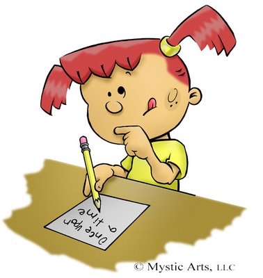 clipart writing dictation