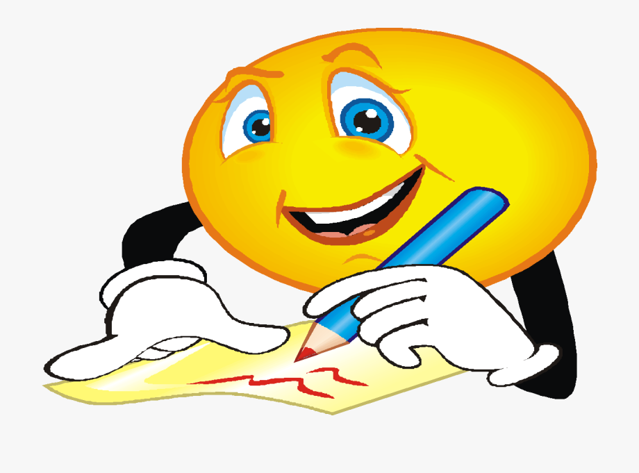 Smiley clipart writing. Learning essay free 