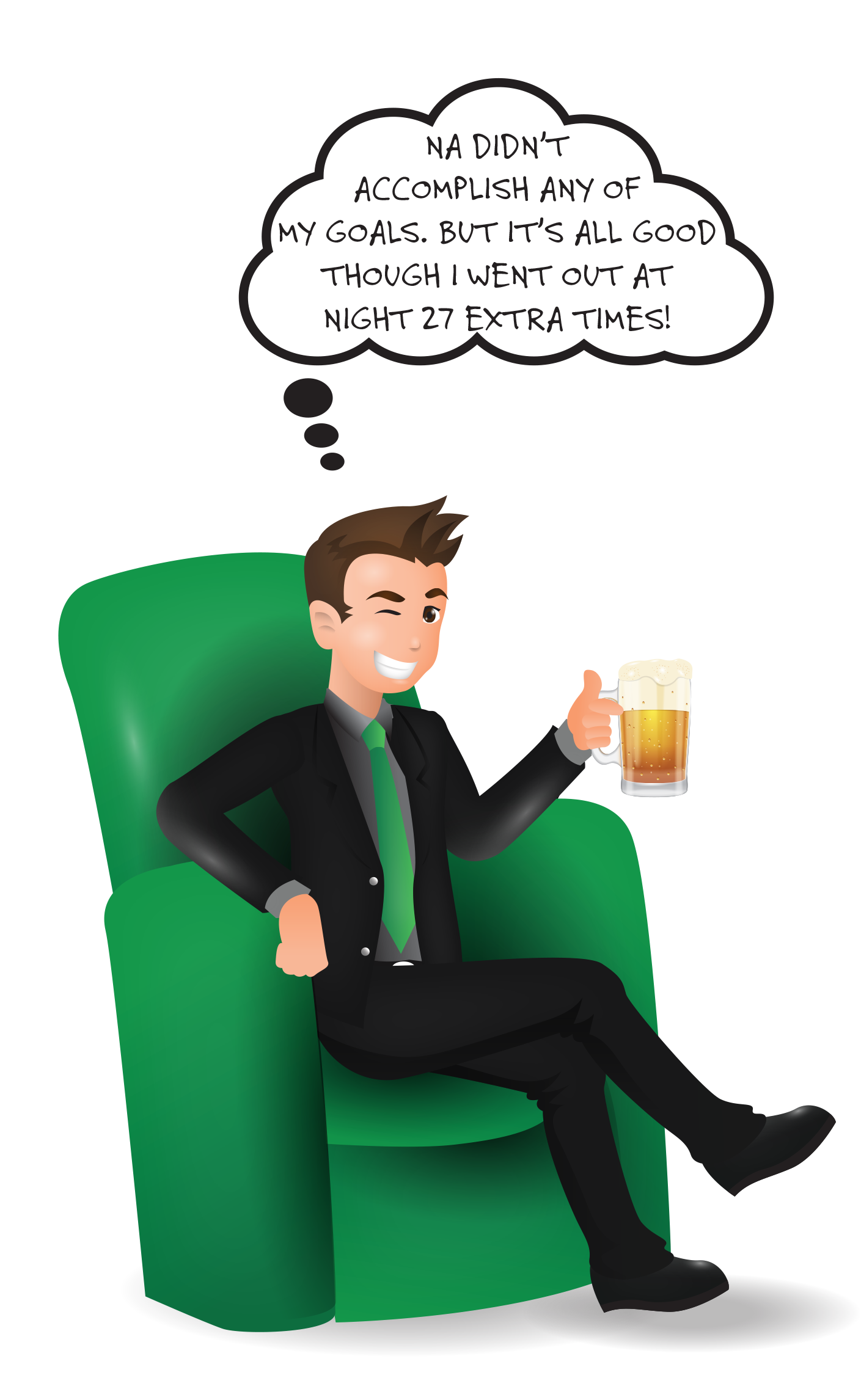 clipart writing focused person