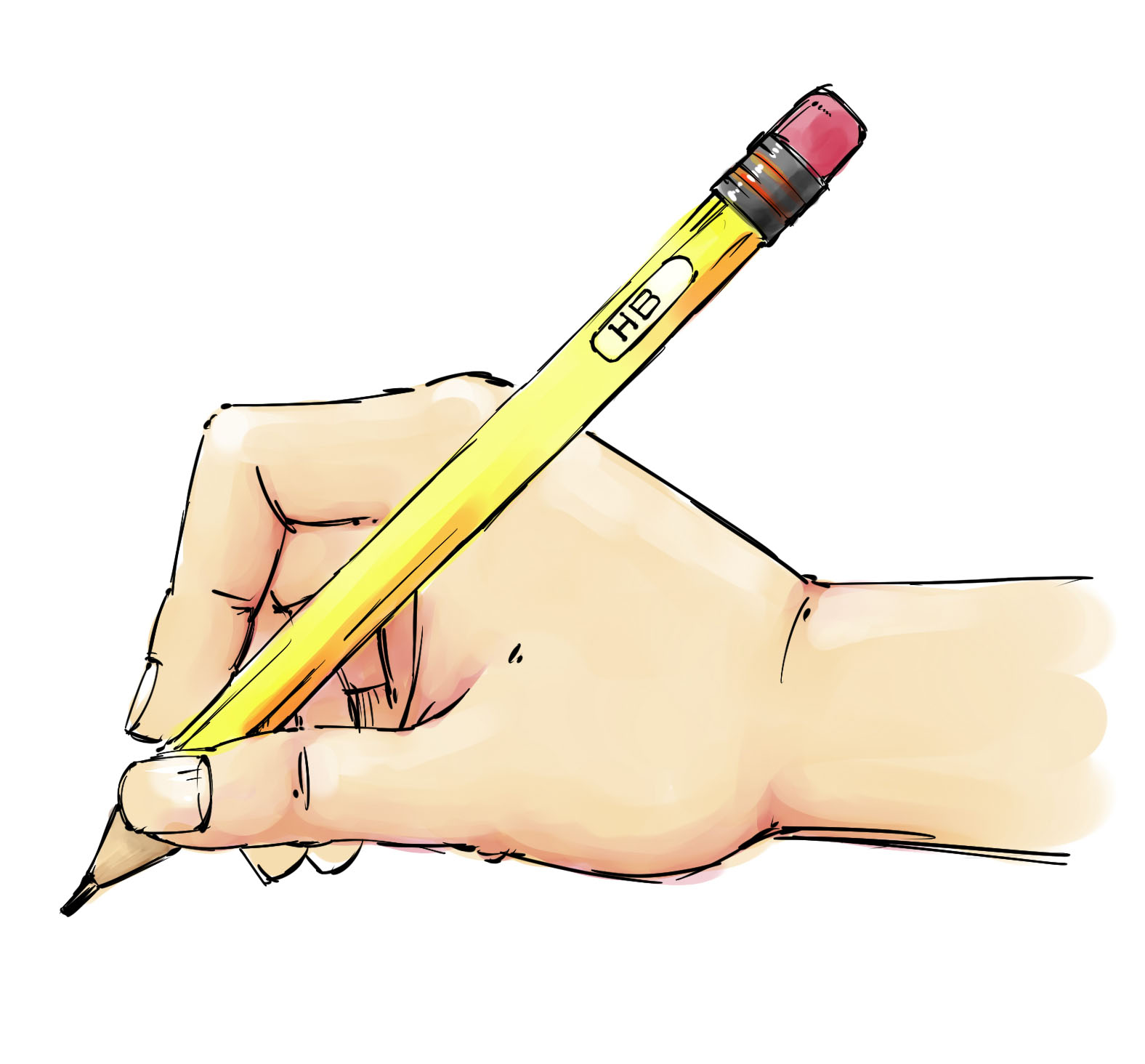 clipart writing grip
