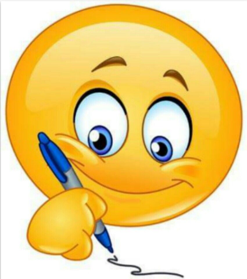 clipart writing happy face