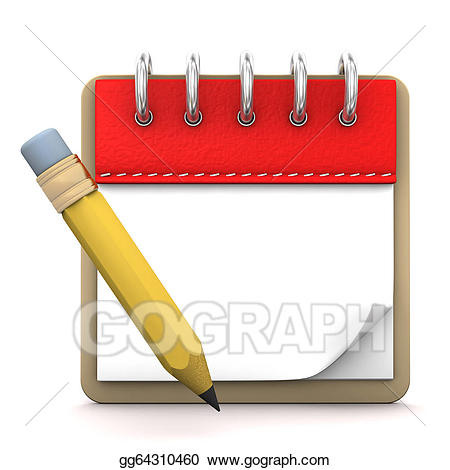 clipart writing notepad pencil