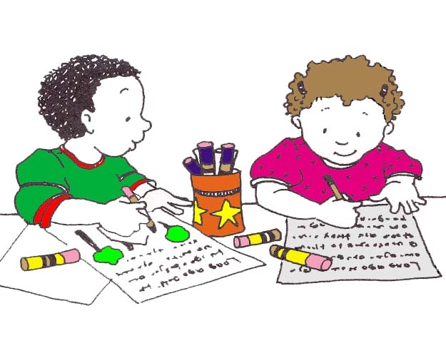 clipart writing preschool