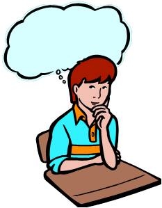 reflection clipart thinking person