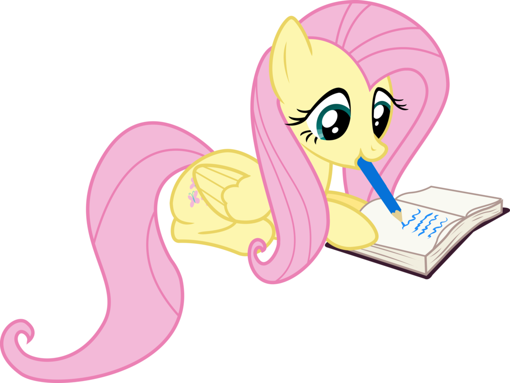 Fluttershy a by frostyfreeze. Clipart writing writing journal
