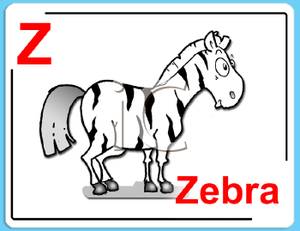 Z is for card. Clipart zebra alphabet