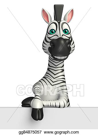 Stock illustration cute clip. Clipart zebra cartoon character