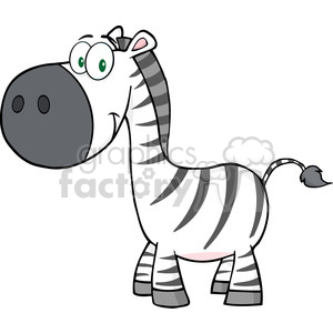 clipart zebra cartoon character