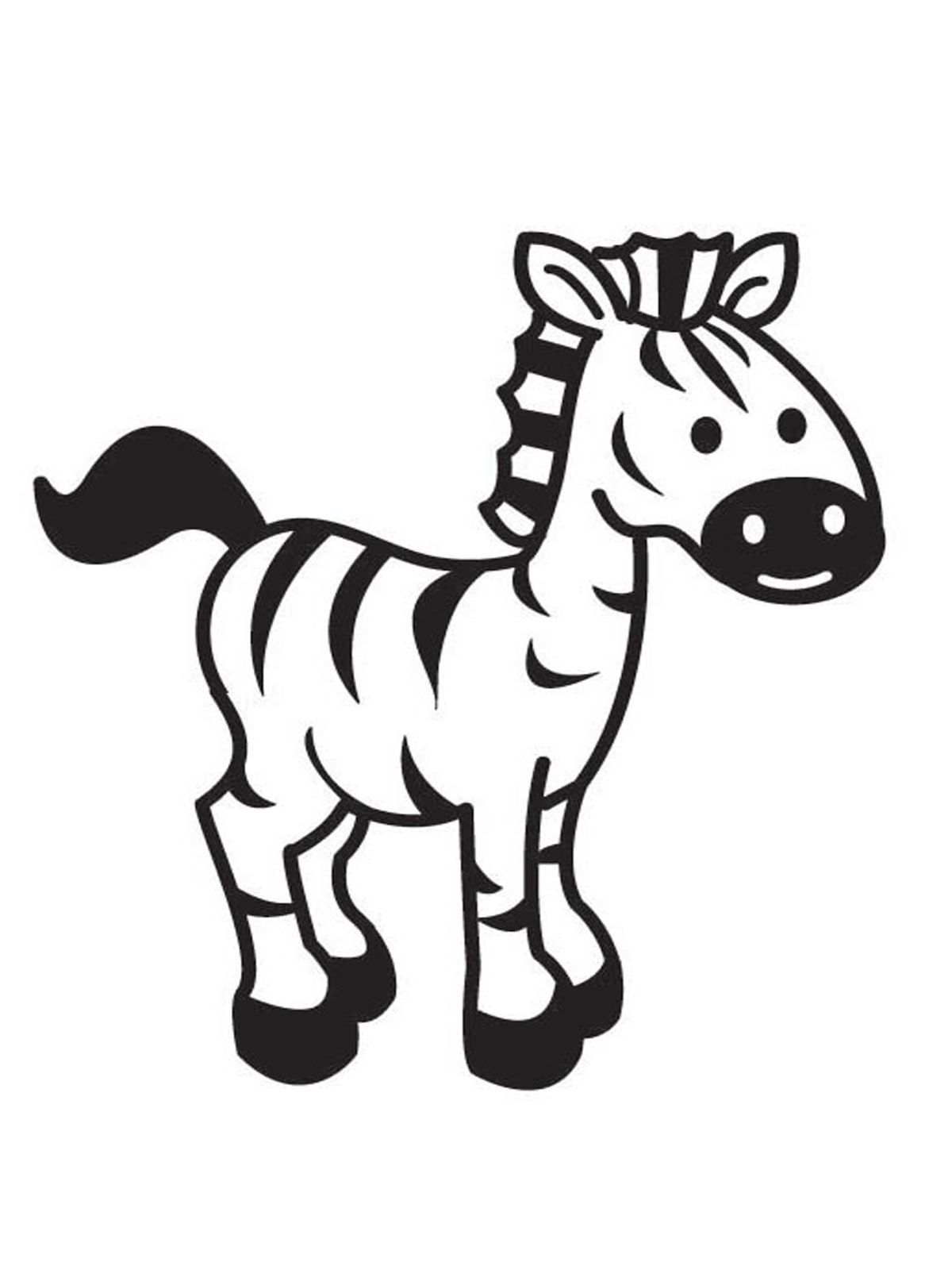 Pin on jungle party. Clipart zebra coloring sheet