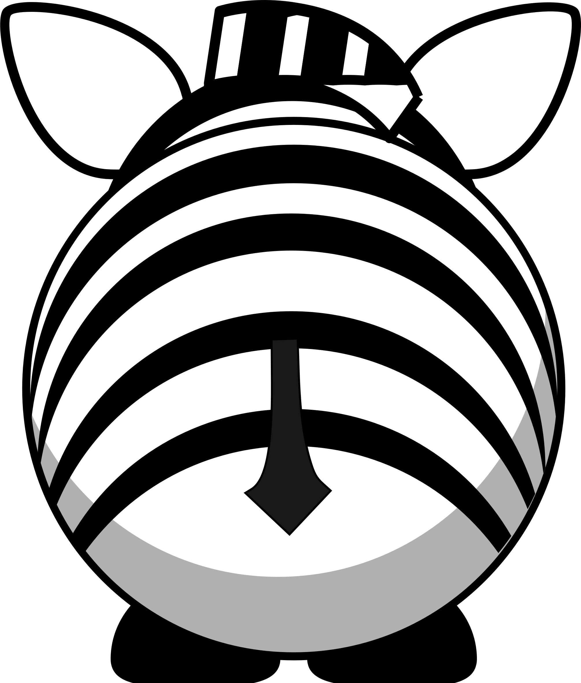 Back big image png. Clipart zebra drawn