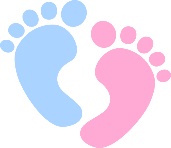 Blue footprints free image. Handprint clipart pink baby
