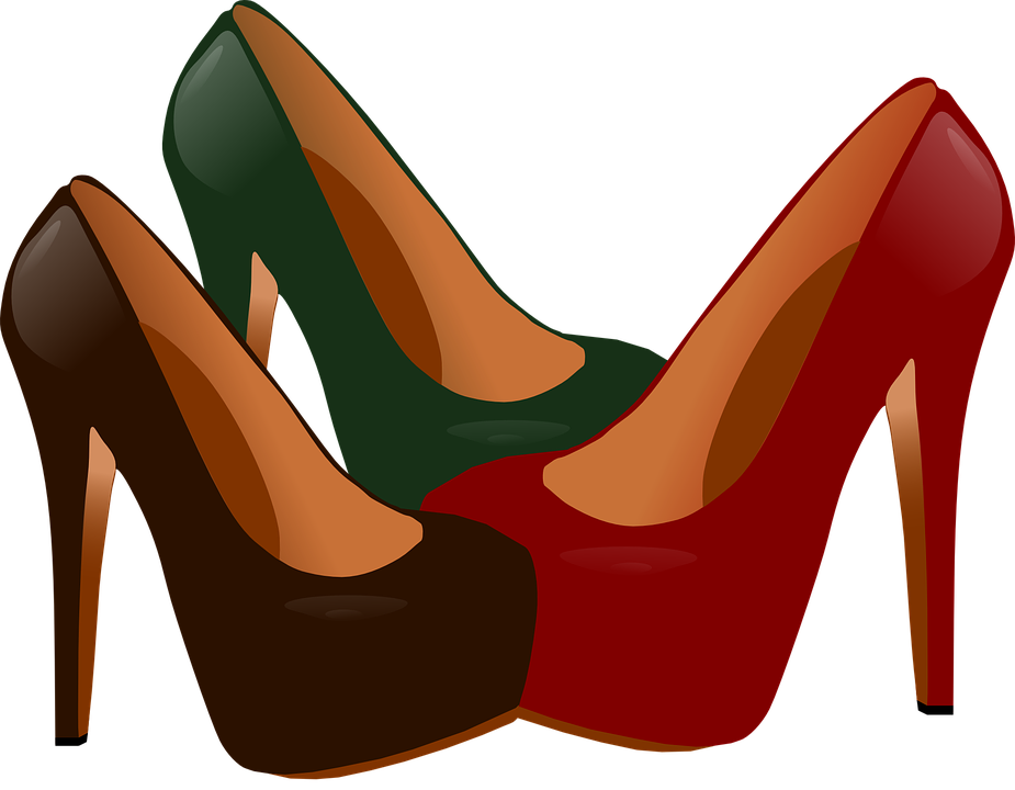 High heel stylish design. Heels clipart fancy shoe