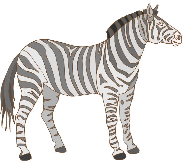 Clipart zebra mother baby. Free black and white