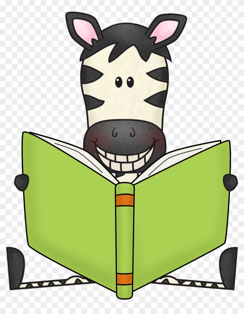 clipart zebra reading