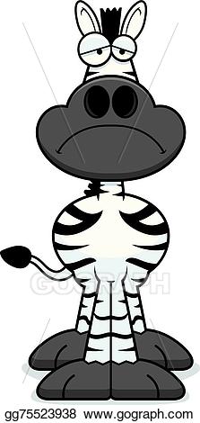 clipart zebra sad