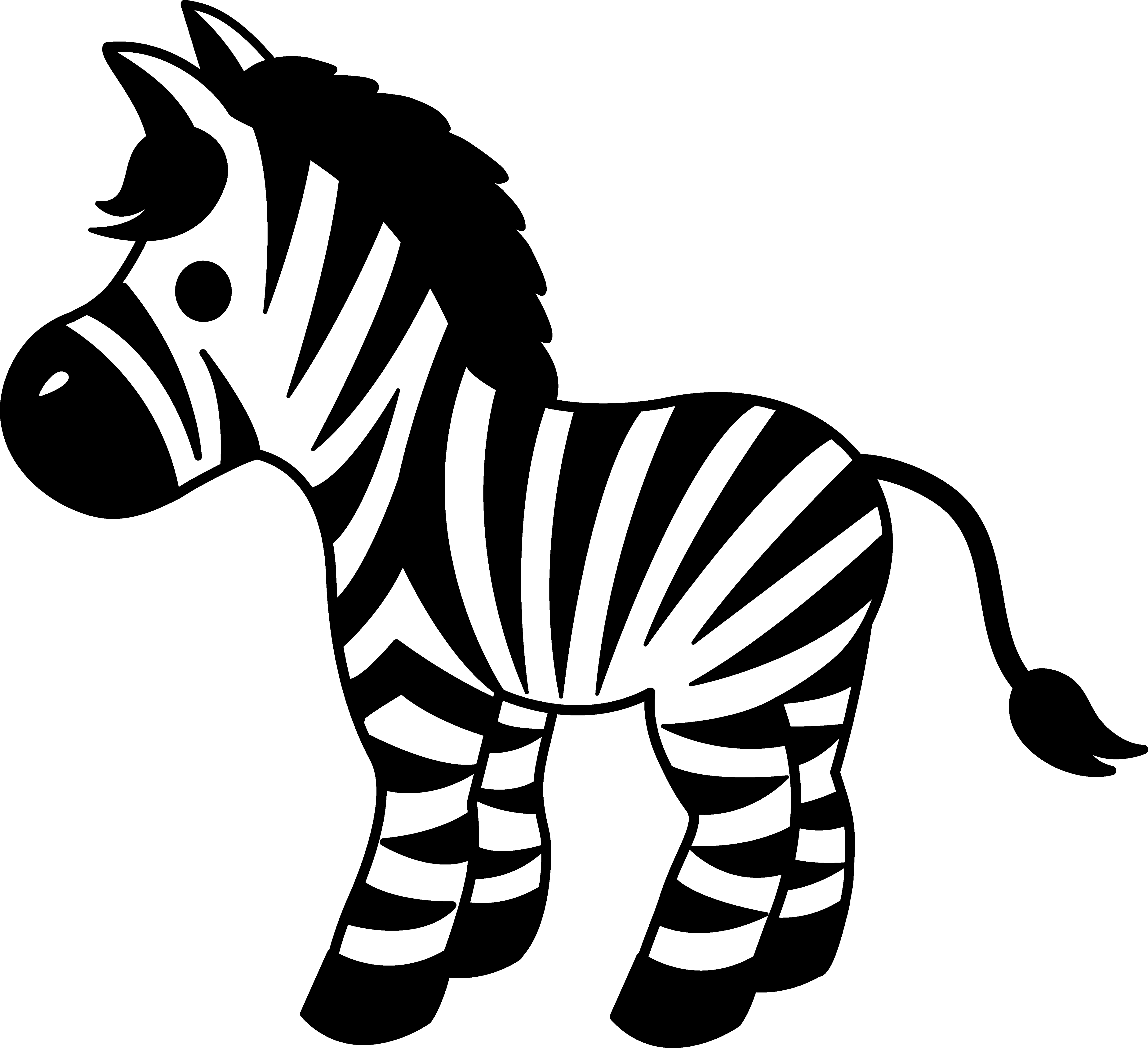 clipart zebra silhouette
