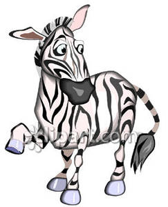 clipart zebra silly