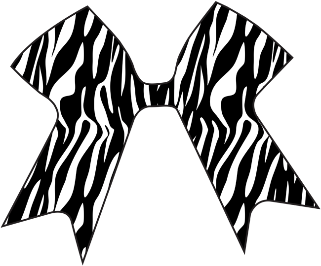 Decal cheer cases. Clipart zebra zebra bow
