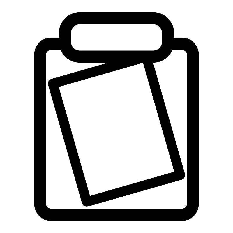 Clipboard black and white