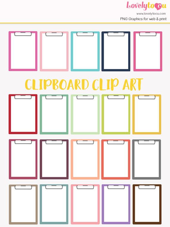 Rainbow clip art collection. Clipboard clipart blank