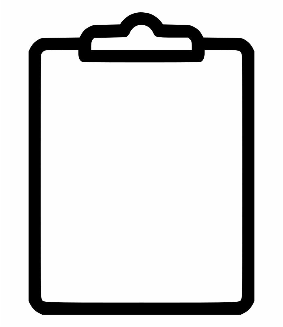 Clipboard clipart menu. Black and white png