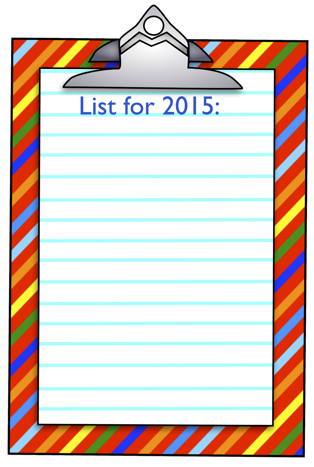 Free new year s. Clipboard clipart organizer