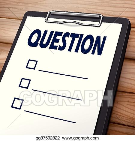 clipboard clipart question paper