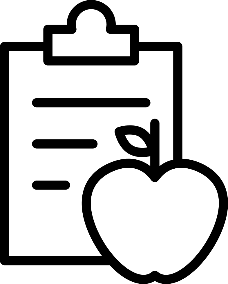 Apple and a with. Clipboard clipart requirement