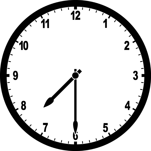 clock clipart 7 am