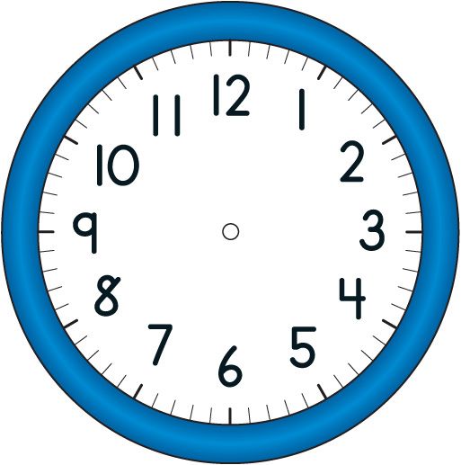 clock clipart colored