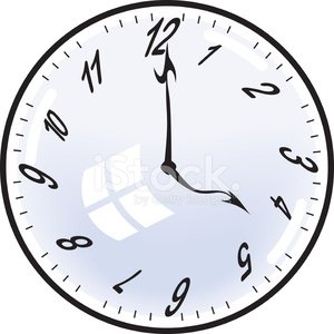 clock clipart distorted