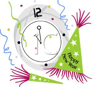 clocks clipart new year's eve
