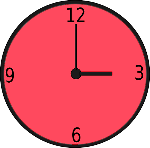 clock clipart red