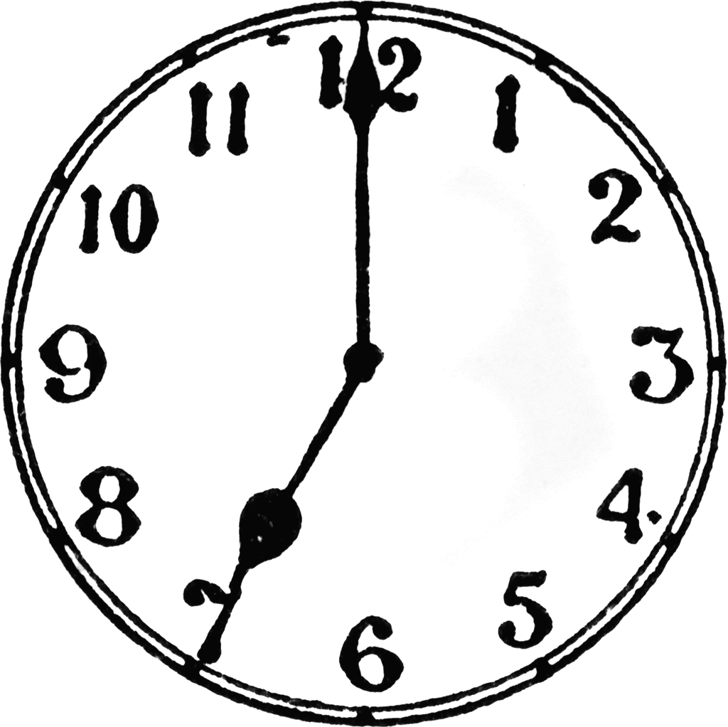 clocks clipart 7 o clock