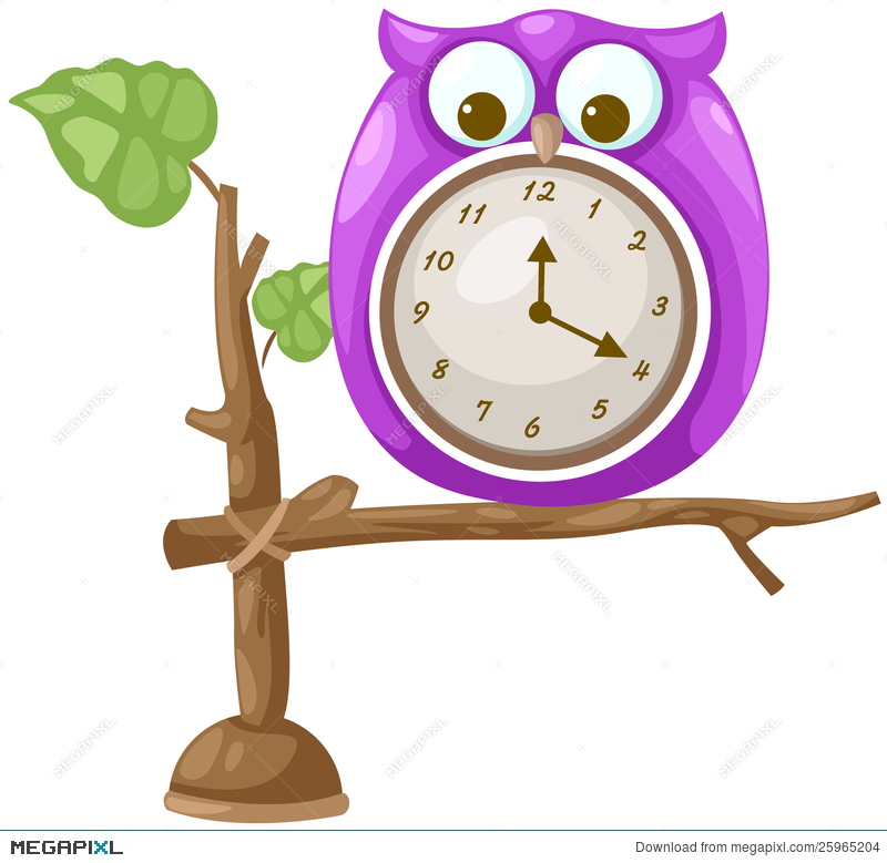 clocks clipart owl