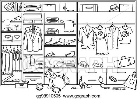 closet clipart clothes drawing