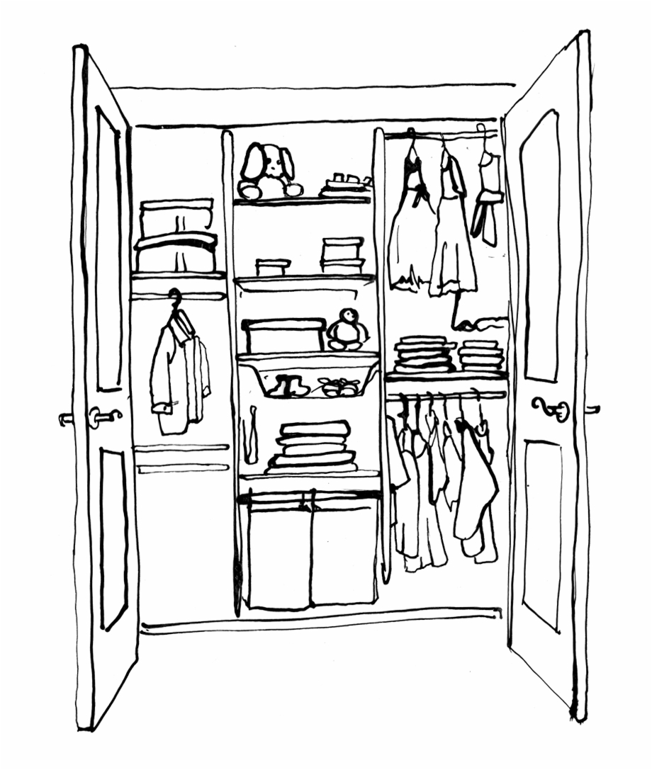 closet clipart clothes drawing
