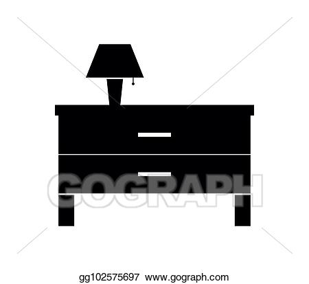 Vector stock cabinet illustration. Closet clipart desk