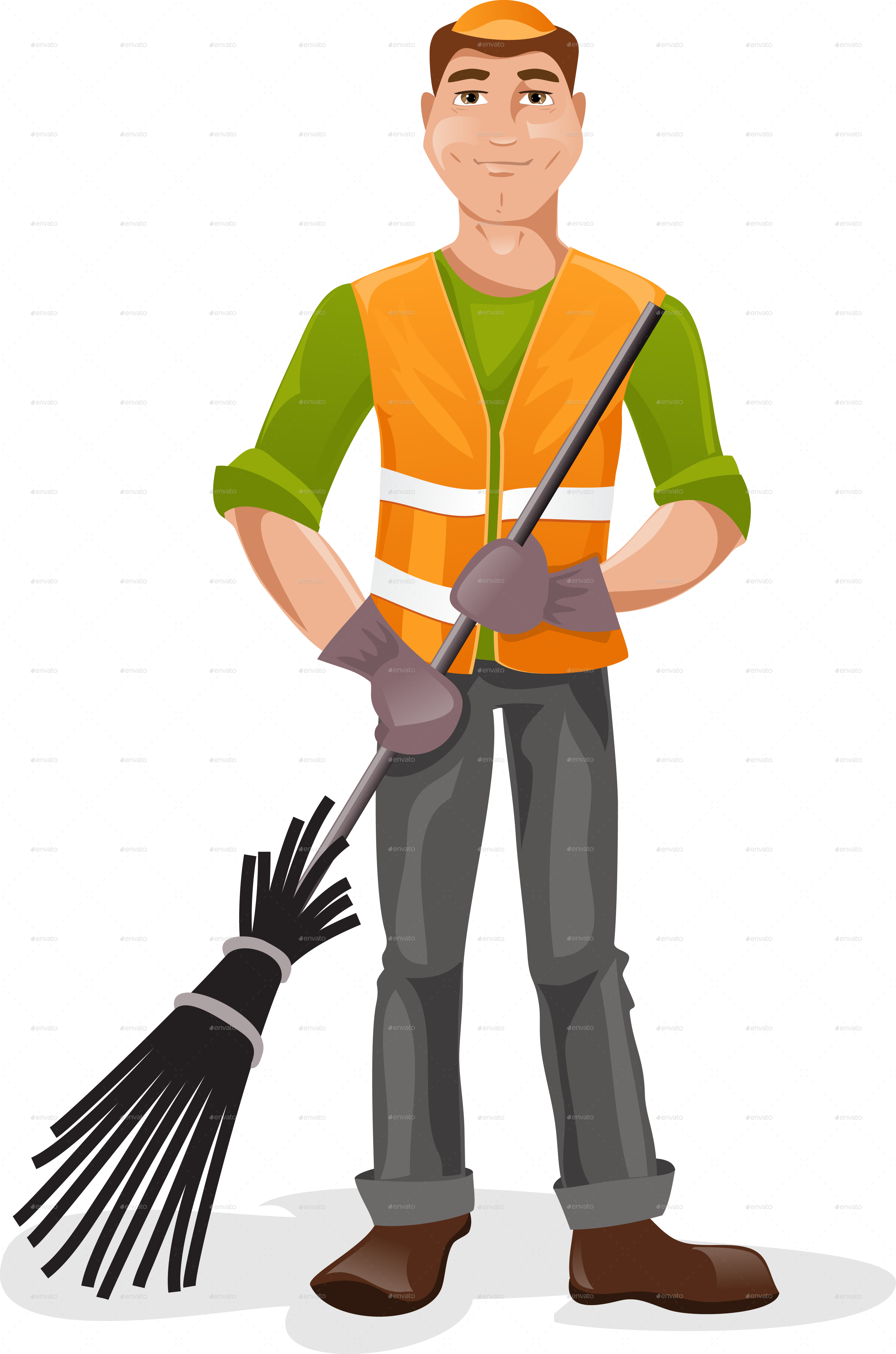 Male clipart janitor.  collection of png