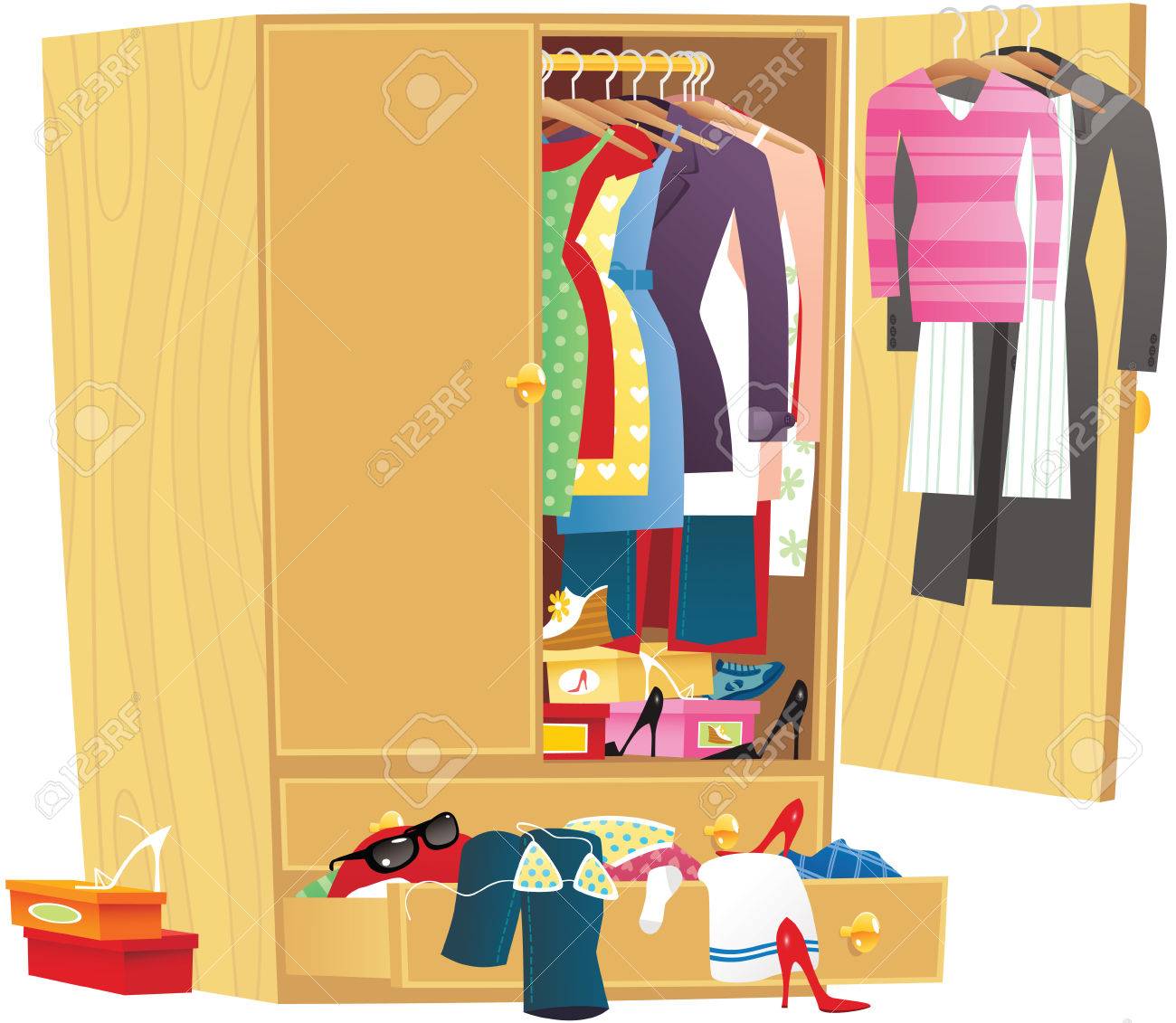 Closet clipart women's clothes. Narnia wardrobe drawing free