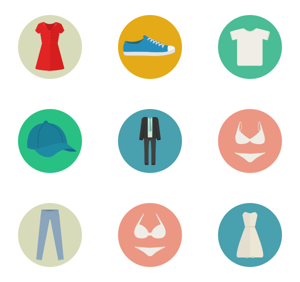 Clothes clipart icon.  footwear packs vector