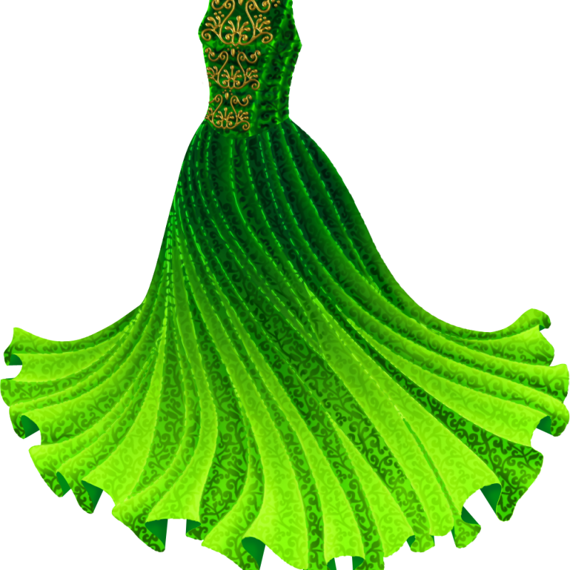 Green gown liana s. Clothes clipart princess