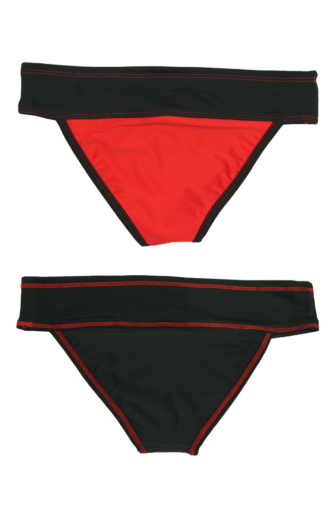 Teenie pro black reversible. Swimsuit clipart red