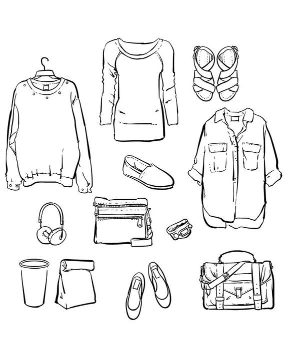 Clothes clipart women's clothing. Vector fashionable women s