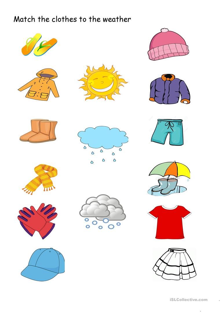 clothes clipart worksheet