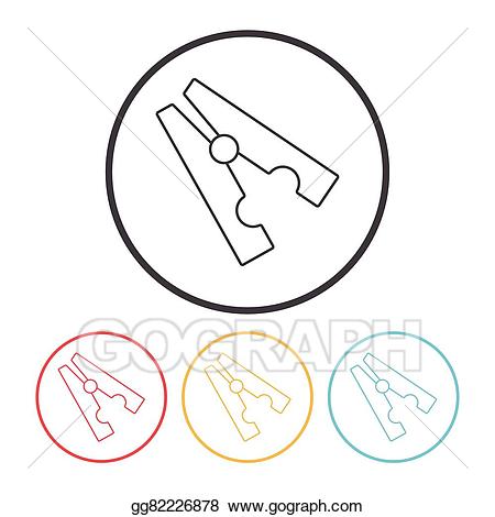 clothespin clipart line