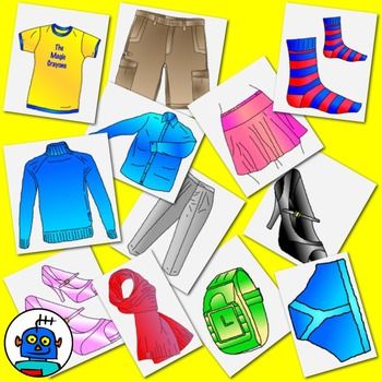 clothing clipart colored clothes