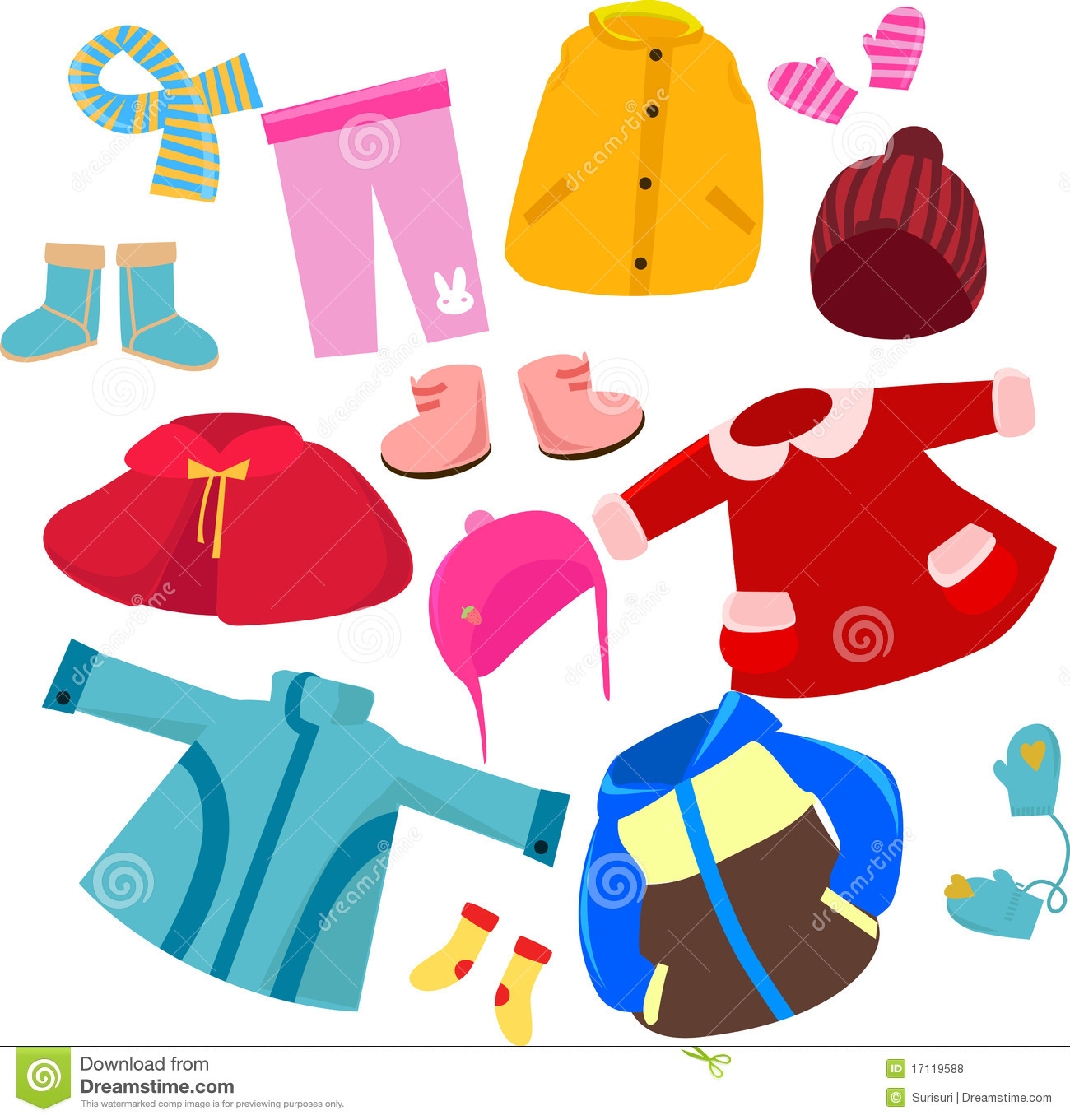 clothing clipart many clothes