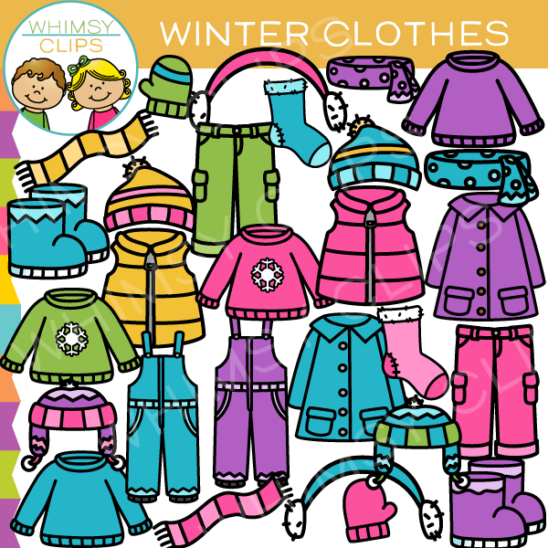 Winter clip art . Clothing clipart seasonal clothing