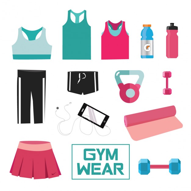 gym clipart workout clothes